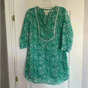 H&M green paisley  dress. Spring/ summer season start. 100% cotton
